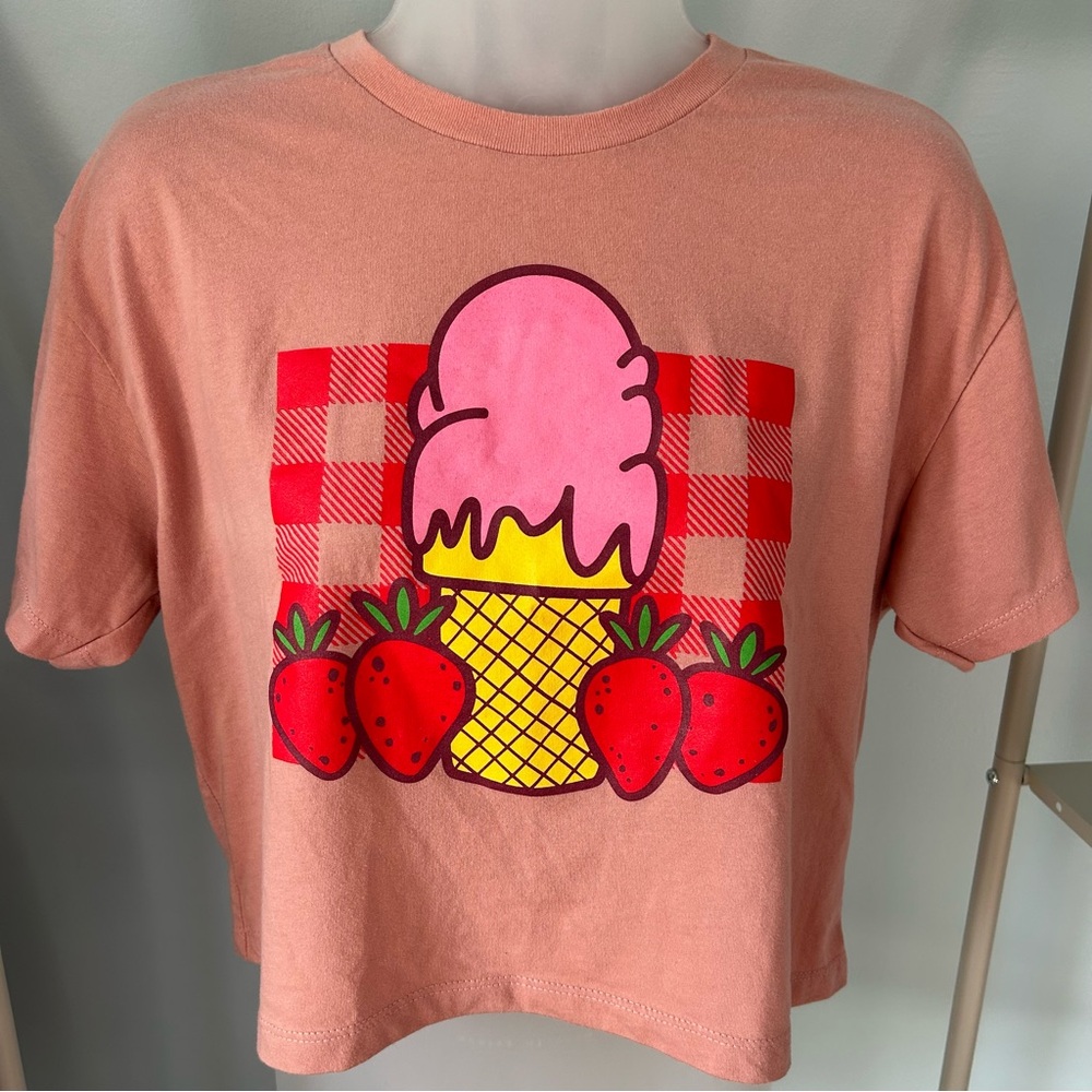 Strawberry Ice Cream Graphic T-Shirt